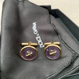 Dolce & Gabbaca logo-plaque cufflinks
